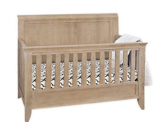 Milk Street Baby Cameo Sleigh 4-in-1 Convertible Crib in Natural Toast