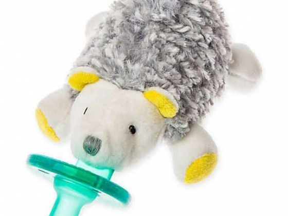 Mary Meyer WubbaNub™ Hedgehog Infant Pacifier in Grey/White