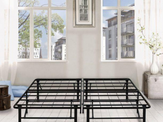 Premier 14" Platform Metal Bed Frame with Under Bed Storage, Queen