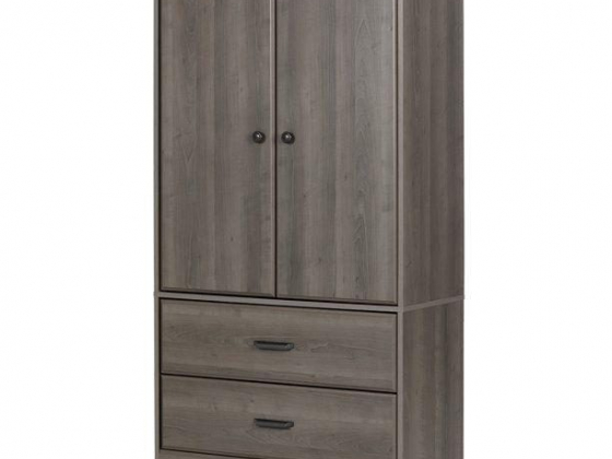 South Shore Versa 2-Door Armoire with Drawers, Multiple Finishes
