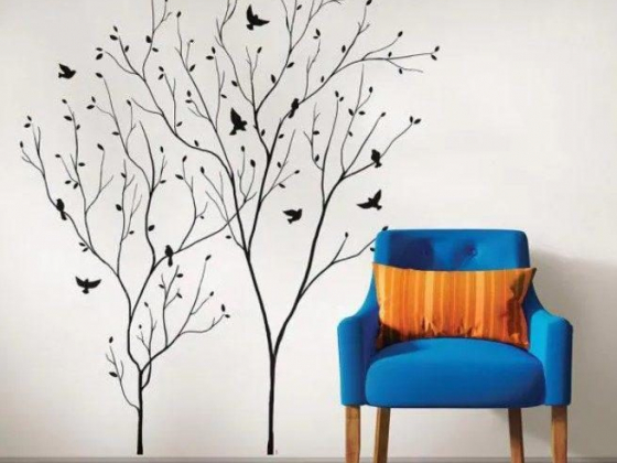 34.5 in. x 39 in. Bird's Eye View Wall Decal