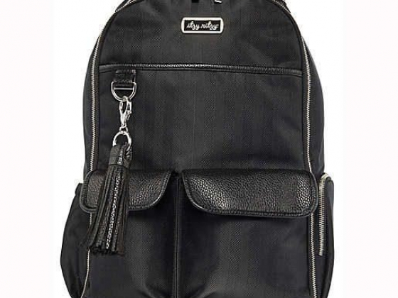 Itzy Ritzy® Boss Diaper Bag Backpack in Black Herringbone