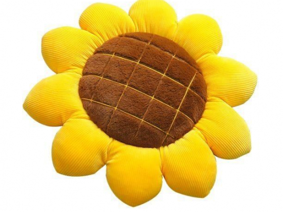 Flower Child Cushion Decorative Sunflower Floor Pillow Comfortable Baby Sunflower Cushion Bright
