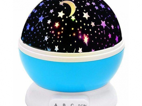 3 Colors LED Star Projector Lamp 360 Degree Romantic Rotating Night Cosmos Star Sky Moon Projector