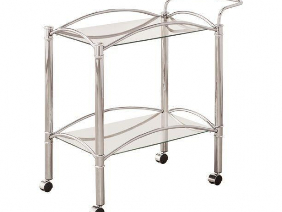 Coaster Company Serving Bar Cart, Chrome
