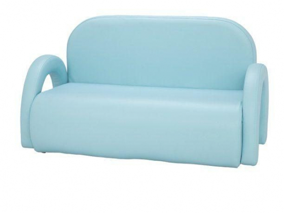 Children's Double Sofa Rainbow Section Sky Blue