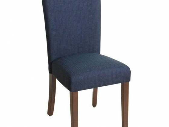 HomePop Classic Parsons Dining Chair, Blue Fabric