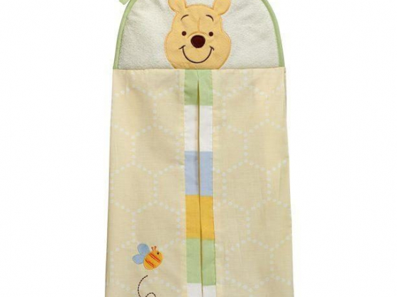 Disney Winnie the Pooh Peeking Pooh Diaper Stacker, Ivory, Yellow, Blue