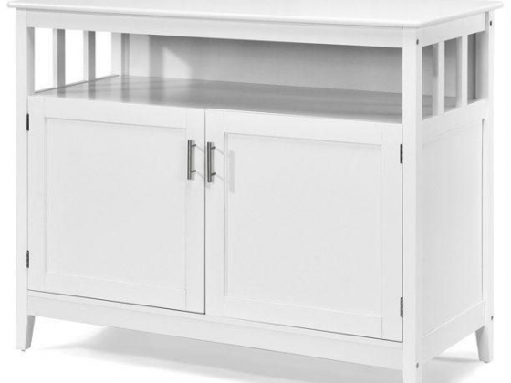 Topbuy Modern Kitchen Storage Cabinet Buffet Server Table Sideboard Dining Wood White