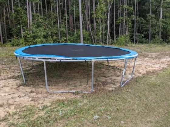 Trampoline with New Enclosure