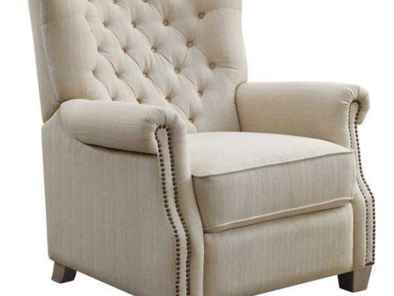 Better Homes and Garden Tufted Push Back Recliner, Beige