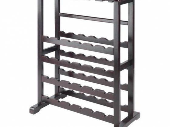 Winsome Wood Vinny 24-Bottle Wine Rack, Espresso, Espresso Finish