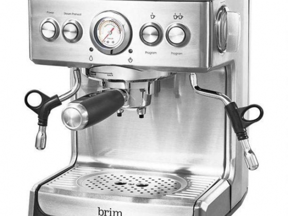 Brim 19 Bar Espresso Machine Maker, Silver