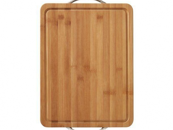 Farberware 12-inch x 16-inch Bamboo Cutting Board with Metal Handles
