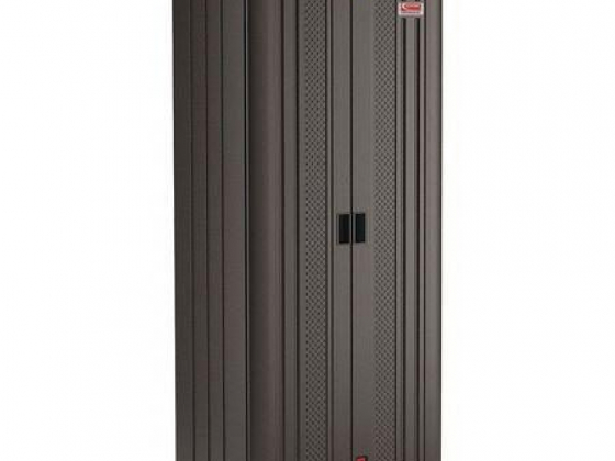 Suncast 72-Inch 4-Shelf Storage Cabinet Locker for Garage, Black