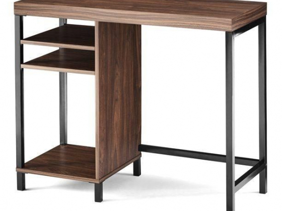 Mainstays Sumpter Park Cube Storage Computer Desk, Canyon Walnut Finish