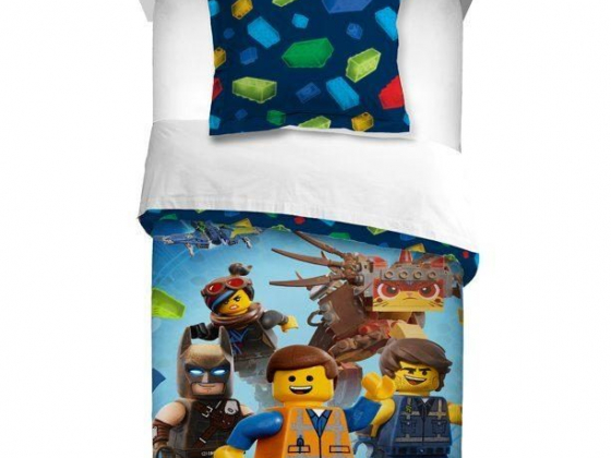 The LEGO Movie 2 2-Piece Comforter and Sham Set, Kids Bedding, Twin/Full