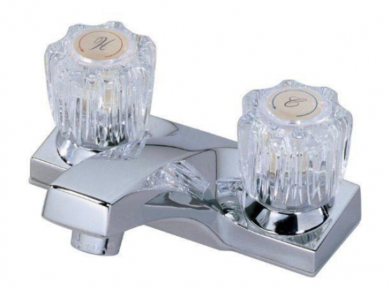 Mainstays 4" Centerset Dual Acrylic Handle Bathroom Faucet, Chrome