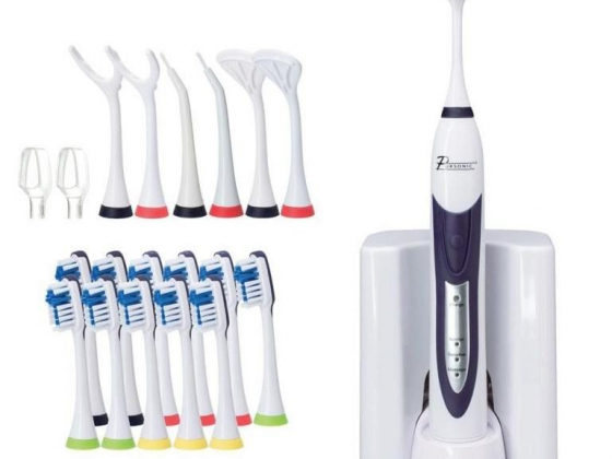S520wh sonic toothbrush- includes 20 accessories: 12 brush heads & more - white