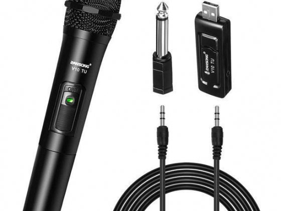 Universal Wireless Microphone Kit, Handheld Dynamic Microphone Wireless Mic System