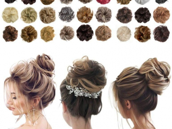 Messy Bun Hair Piece Thick Updo Scrunchies Hair Extensions Ponytail Hair Accessories Ash Blonde