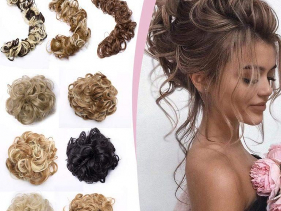 Long Messy Hair Bun Maker Curly Versatile Hair Band for Ponytail