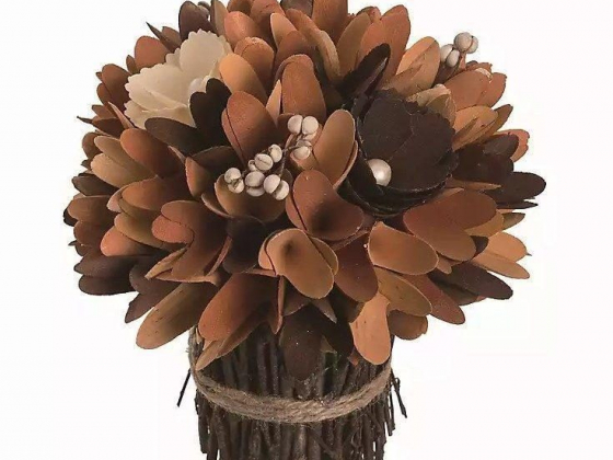 New! Foam Brown Curl and Berry Twig Arrangement