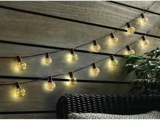 Plug-In LED G40 Copper Fairy String Light