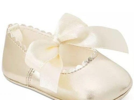 First Impressions Baby Girls Metallic Scalloped Ballet Flats, Created for Macy's