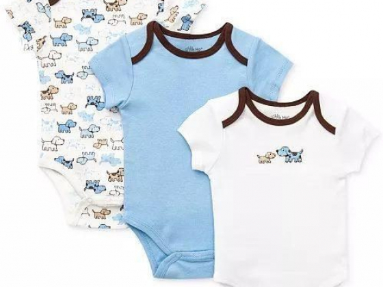 Little Me Baby Boys Cute Puppies Bodysuits 3-Pack