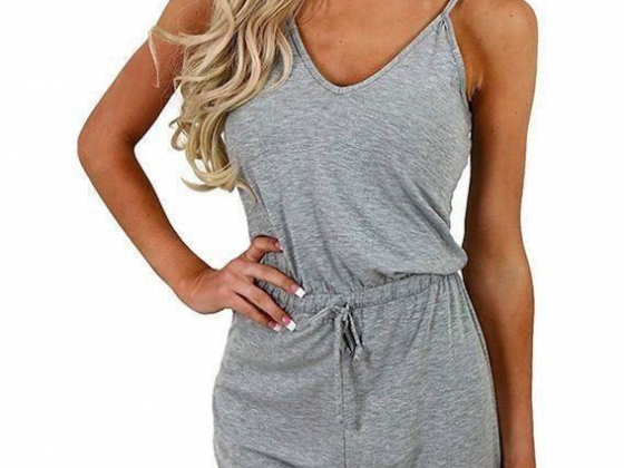 Women's Fashion Sexy Strappy Sleevless Rompers Short Outfit for Summer