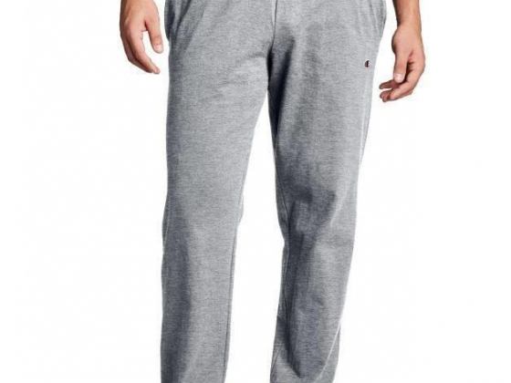 Champion Men's Jersey Open-Bottom Pants