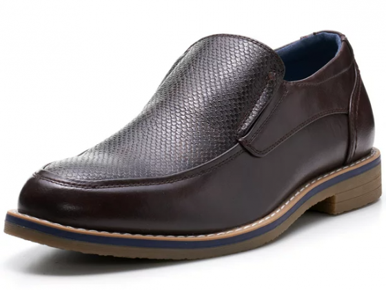 Alpine Swiss Carter Mens Slip On Loafers Snakeskin Dress Shoes Leather Lined