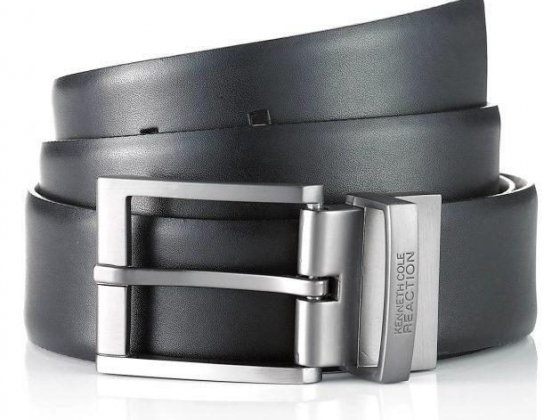 Kenneth Cole Reaction Men's Reversible Textured Reversible Dress Belt, Created for Macy's
