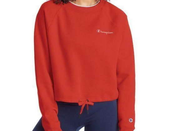 Champion Women's Campus Fleece Cropped Crew Sweatshirt