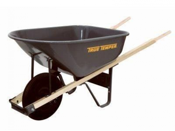 Professional Wheelbarrow, Steel, 6-Cu. Ft.