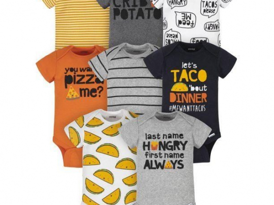 Onesies® Brand Baby Boy Short Sleeve Onesies Bodysuits, 8-Pack