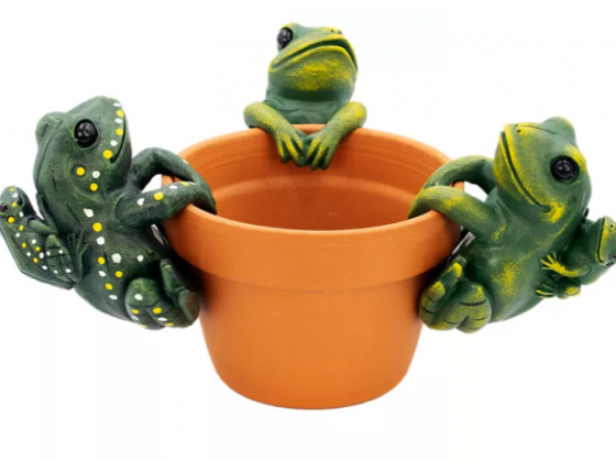 Land & Sea Jumbo Double Frog Pot Hanger