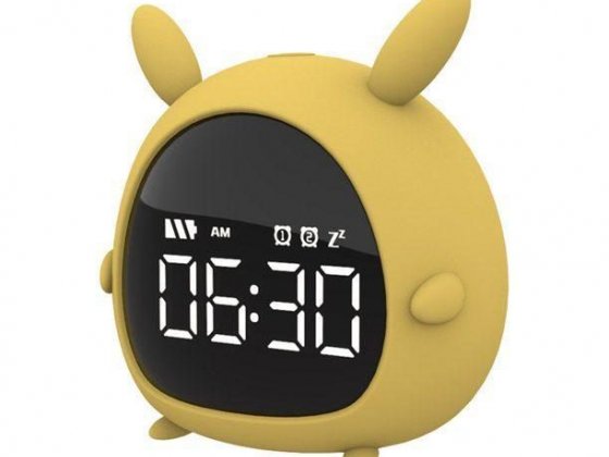 VAKIND Cute Digital Alarm Clocks LED Table Mini Clock for for Kid Bedroom (Rabbit)