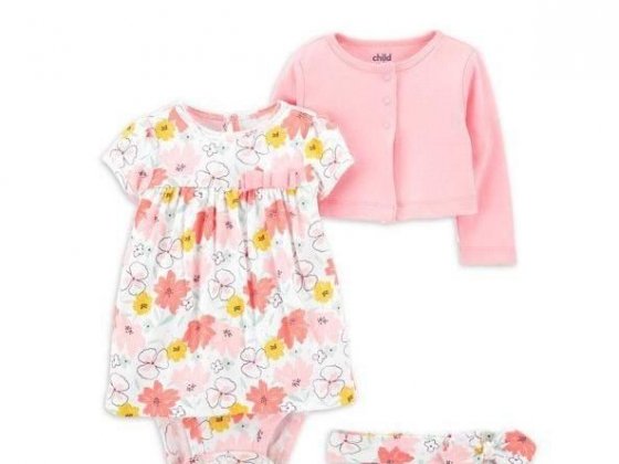 Child of Mine by Carter's Baby Girl Dress Set, 3-Piece, Preemie-24 Months