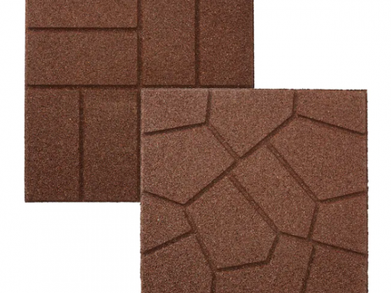 Rubberific Dual-Sided 16-in L x 16-in W x 0.75-in H Rubber Paver