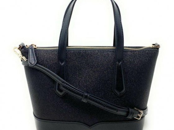 Kate Spade New York Lola Glitter Small Satchel in Black