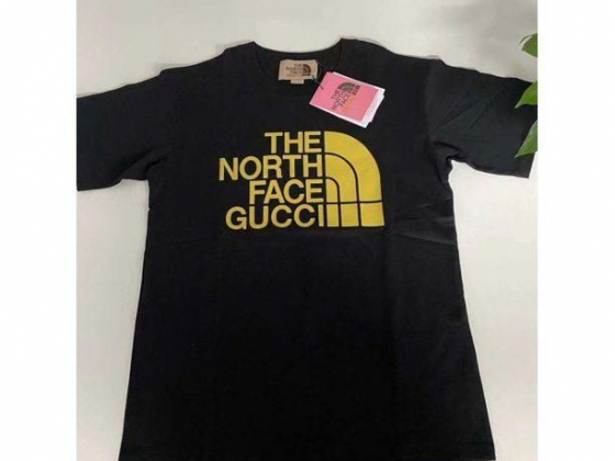 Gucci North Face Men Women White Black Short Sleeve Oversized T-shirt Size S M L