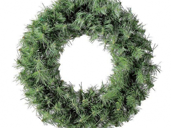 Holiday Time Non-Lit Basic Artificial Christmas Wreath, 20"
