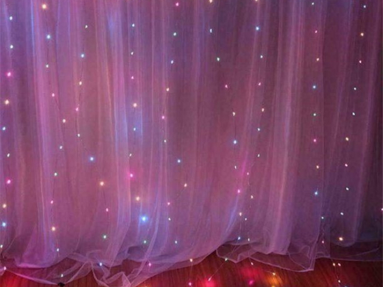 300 LED Curtain Lights, Upgrade LED Window Fairy Lights 8 Lighting Modes, Fairy String Lights Patio