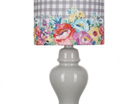 The Pioneer Woman Sweet Romance Table Lamp, Grey Finish