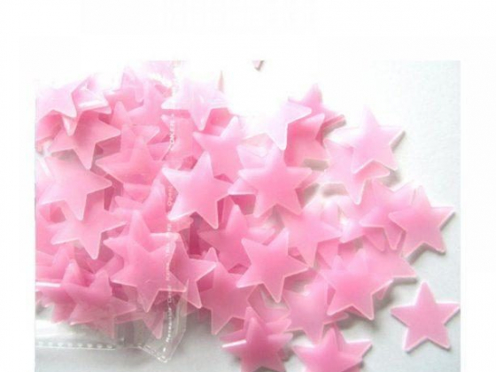 100 Pcs Blue Glow in The Dark Luminous Stars Fluorescent Noctilucent Plastic Wall Stickers Murals De