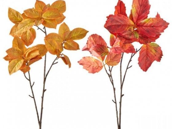 Raz 37" Fall Red or Yellow Leaf Spray