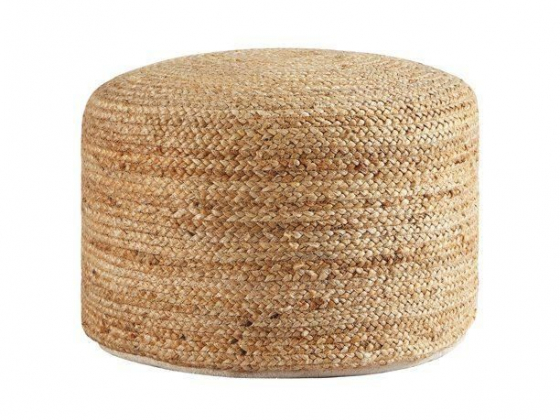 MoDRN Natural Boho Round Jute Floor Pouf