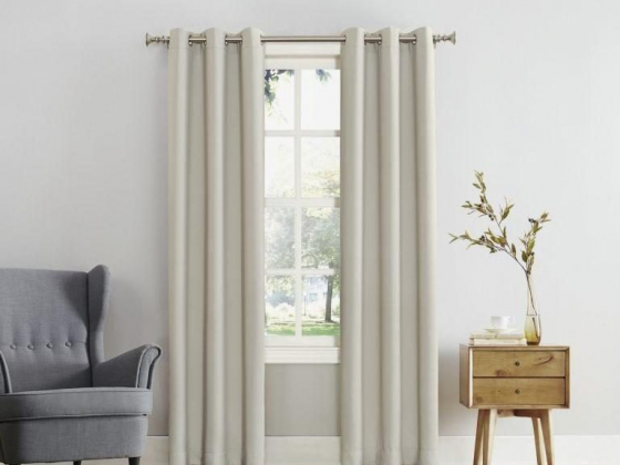 Sun Zero Norwich Ivory Blackout Curtains 80 in. W